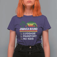 Jamaican Travel Vacation Trip T Shirt For Women Jamaica Bound Luggage Passport No Kids - Wonder Print Shop