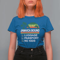 Jamaican Travel Vacation Trip T Shirt For Women Jamaica Bound Luggage Passport No Kids - Wonder Print Shop