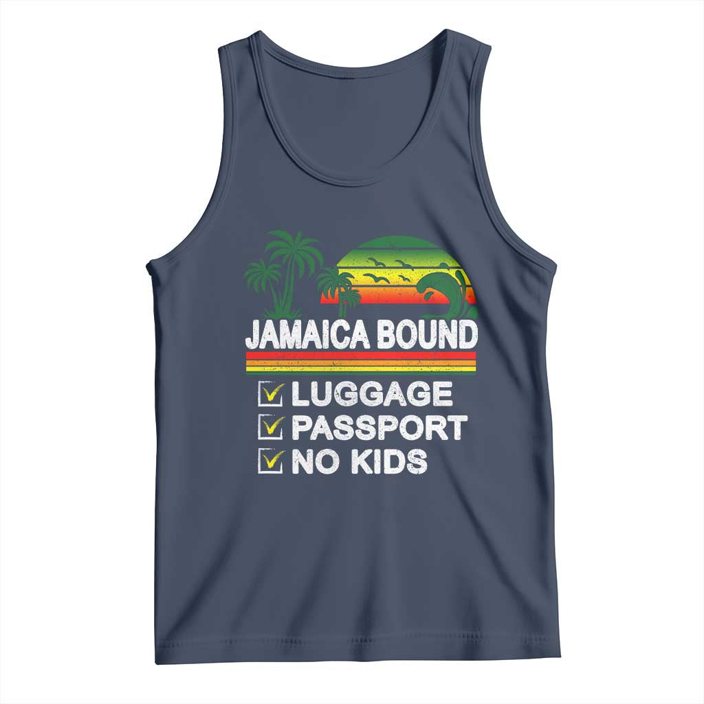 Jamaican Travel Vacation Trip Tank Top Jamaica Bound Luggage Passport No Kids - Wonder Print Shop