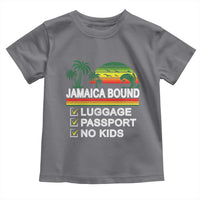 Jamaican Travel Vacation Trip Toddler T Shirt Jamaica Bound Luggage Passport No Kids - Wonder Print Shop
