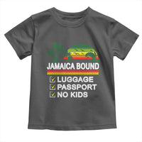 Jamaican Travel Vacation Trip Toddler T Shirt Jamaica Bound Luggage Passport No Kids - Wonder Print Shop
