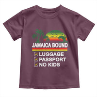 Jamaican Travel Vacation Trip Toddler T Shirt Jamaica Bound Luggage Passport No Kids - Wonder Print Shop