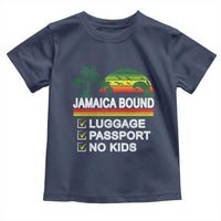 Jamaican Travel Vacation Trip Toddler T Shirt Jamaica Bound Luggage Passport No Kids - Wonder Print Shop