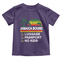 Jamaican Travel Vacation Trip Toddler T Shirt Jamaica Bound Luggage Passport No Kids - Wonder Print Shop