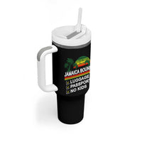Jamaican Travel Vacation Trip Tumbler With Handle Jamaica Bound Luggage Passport No Kids - Wonder Print Shop