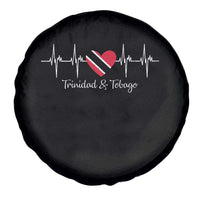 Trinidad And Tobago Heartbeat ECG Pulse Trinidadian Flag Spare Tire Cover - Wonder Print Shop