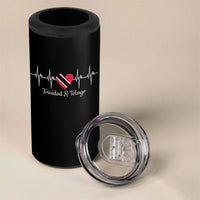 Trinidad And Tobago Heartbeat ECG Pulse Trinidadian Flag 4 in 1 Can Cooler Tumbler - Wonder Print Shop