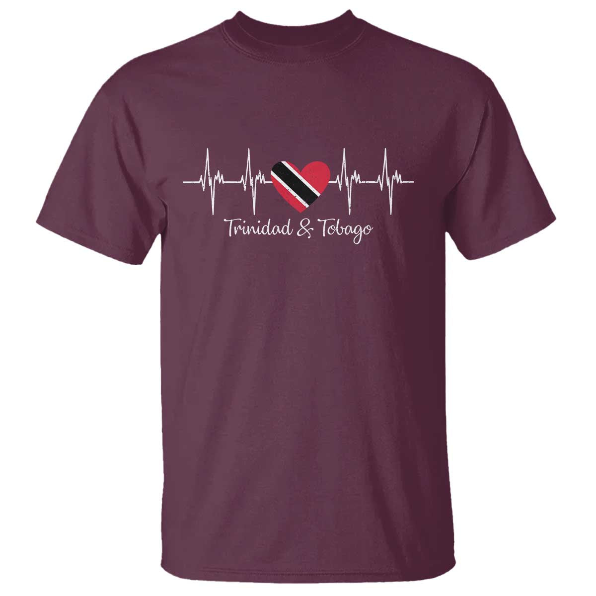 Trinidad And Tobago Heartbeat ECG Pulse Trinidadian Flag T Shirt - Wonder Print Shop