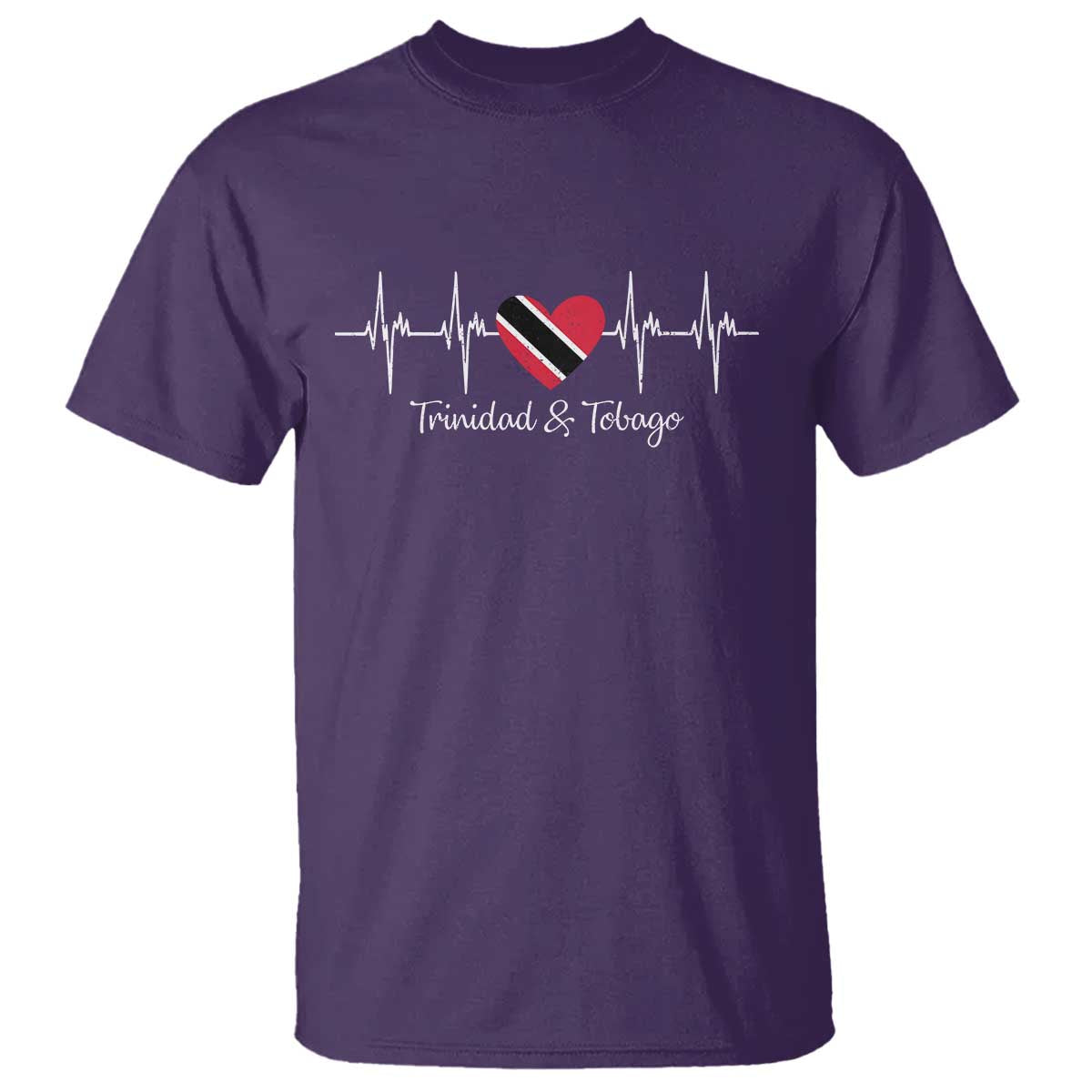 Trinidad And Tobago Heartbeat ECG Pulse Trinidadian Flag T Shirt - Wonder Print Shop