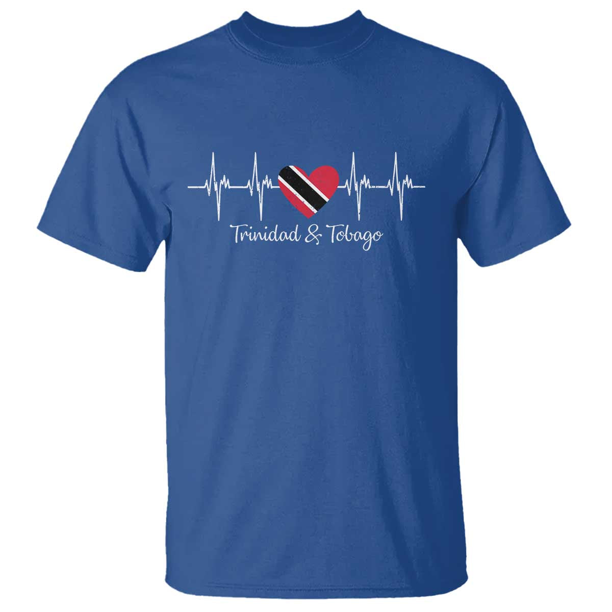 Trinidad And Tobago Heartbeat ECG Pulse Trinidadian Flag T Shirt - Wonder Print Shop