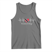 Trinidad And Tobago Heartbeat ECG Pulse Trinidadian Flag Tank Top - Wonder Print Shop