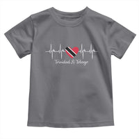 Trinidad And Tobago Heartbeat ECG Pulse Trinidadian Flag Toddler T Shirt - Wonder Print Shop