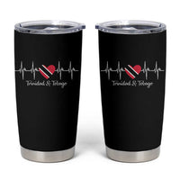 Trinidad And Tobago Heartbeat ECG Pulse Trinidadian Flag Tumbler Cup - Wonder Print Shop