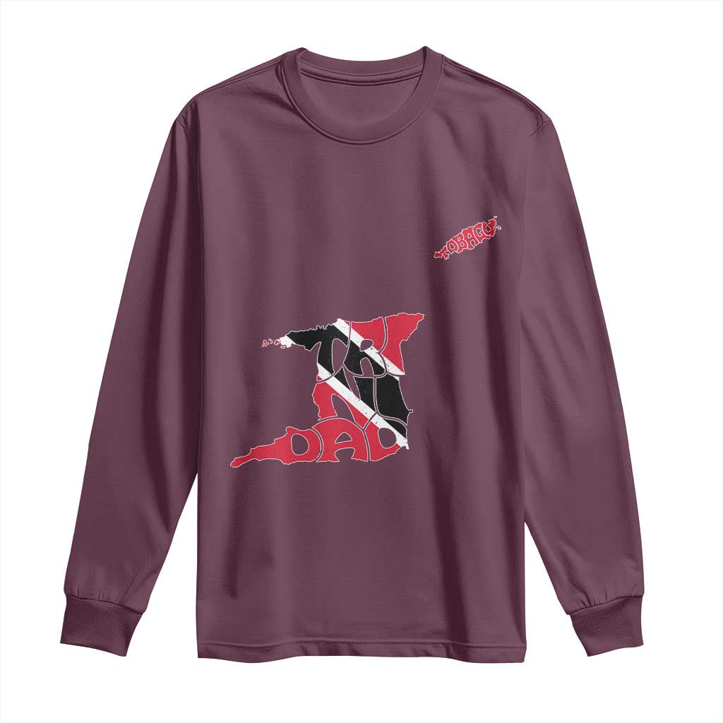 Trinidad And Tobago Long Sleeve Shirt Pride Trinidadian Roots Flag - Wonder Print Shop