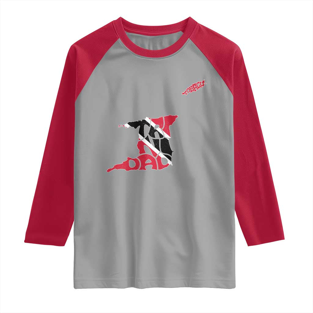 Trinidad And Tobago Raglan Shirt Pride Trinidadian Roots Flag - Wonder Print Shop
