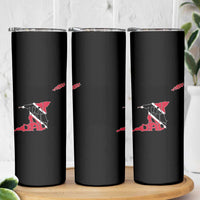 Trinidad And Tobago Skinny Tumbler Pride Trinidadian Roots Flag - Wonder Print Shop