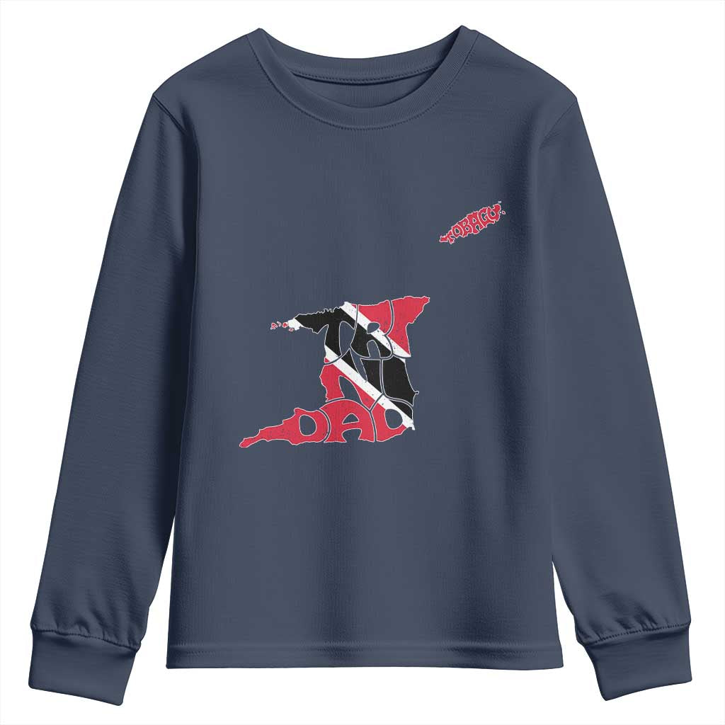 Trinidad And Tobago Youth Sweatshirt Pride Trinidadian Roots Flag - Wonder Print Shop