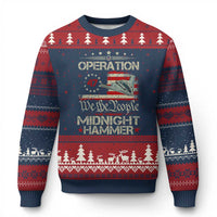 Operation Midnight Hammer Ugly Christmas Sweater Bomber Jet Vintage Betsy Ross Flag - Wonder Print Shop