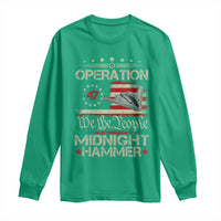 Operation Midnight Hammer Long Sleeve Shirt Bomber Jet Vintage Betsy Ross Flag - Wonder Print Shop