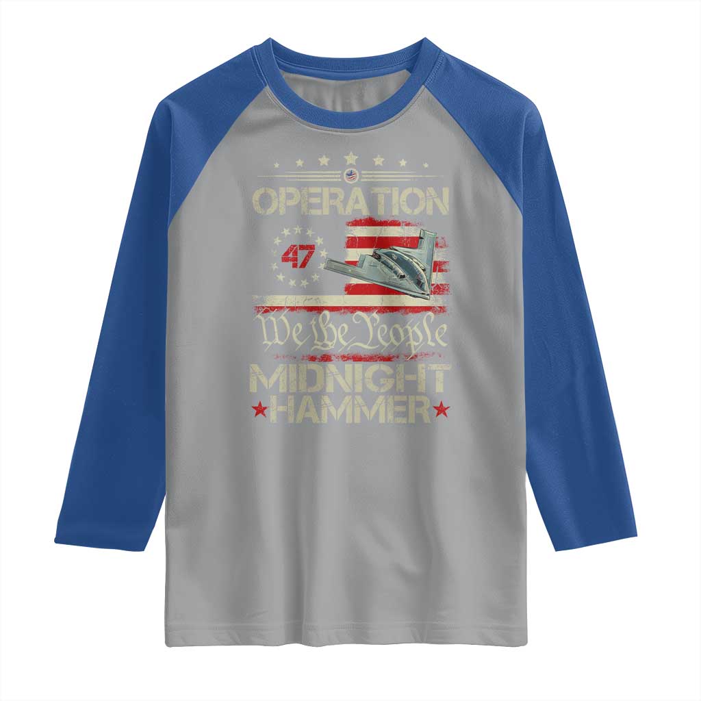 Operation Midnight Hammer Raglan Shirt Bomber Jet Vintage Betsy Ross Flag - Wonder Print Shop