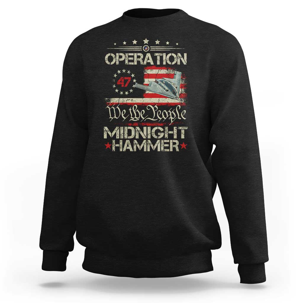Operation Midnight Hammer Sweatshirt Bomber Jet Vintage Betsy Ross Flag - Wonder Print Shop