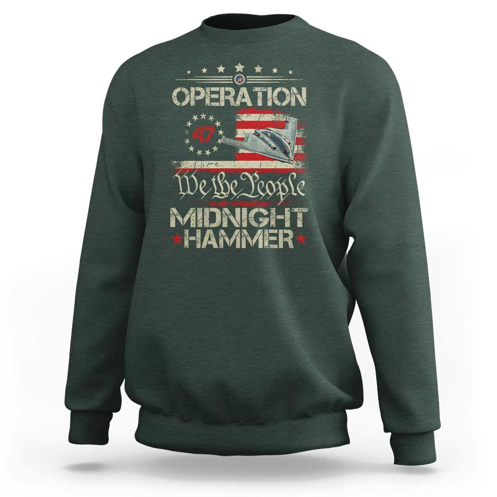 Operation Midnight Hammer Sweatshirt Bomber Jet Vintage Betsy Ross Flag - Wonder Print Shop