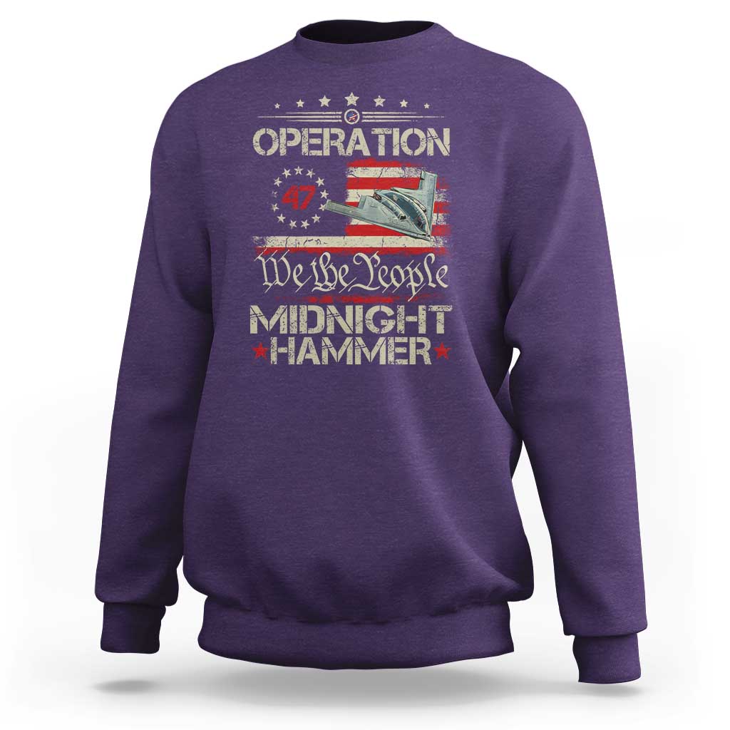 Operation Midnight Hammer Sweatshirt Bomber Jet Vintage Betsy Ross Flag - Wonder Print Shop