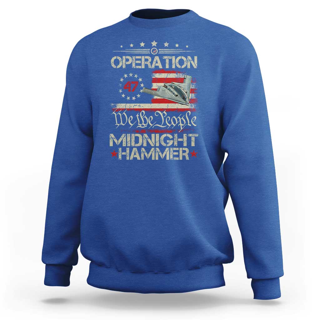 Operation Midnight Hammer Sweatshirt Bomber Jet Vintage Betsy Ross Flag - Wonder Print Shop