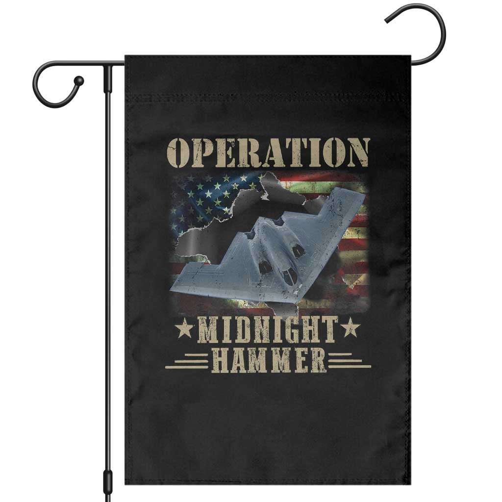 Operation Midnight Hammer Garden Flag Bomber Jet American Flag - Wonder Print Shop