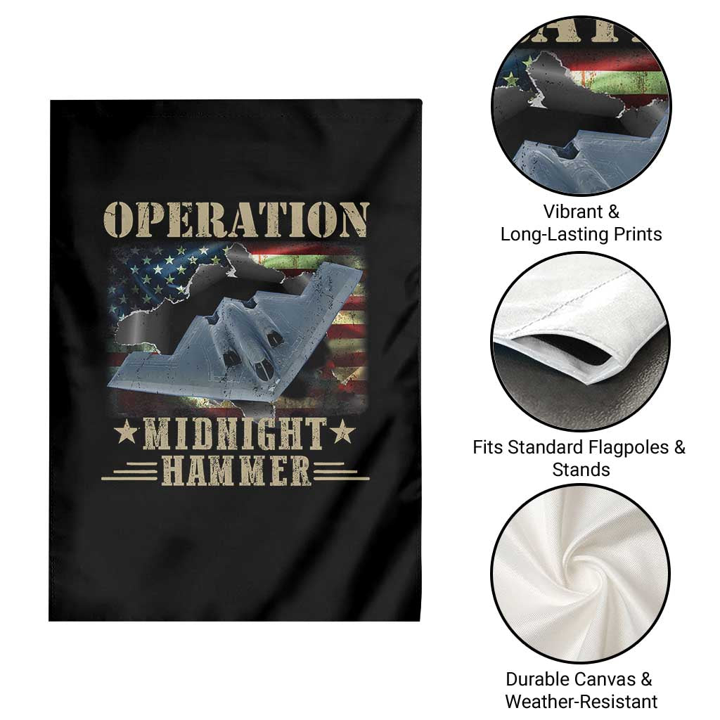 Operation Midnight Hammer Garden Flag Bomber Jet American Flag - Wonder Print Shop