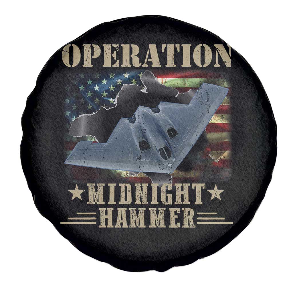 Operation Midnight Hammer Spare Tire Cover Bomber Jet American Flag - Wonder Print Shop