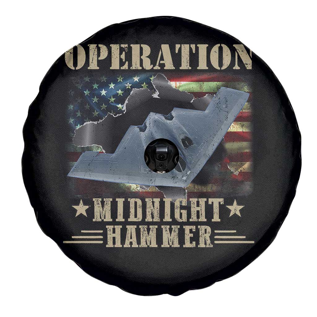 Operation Midnight Hammer Spare Tire Cover Bomber Jet American Flag - Wonder Print Shop