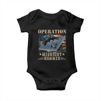 Operation Midnight Hammer Baby Onesie Bomber Jet American Flag - Wonder Print Shop