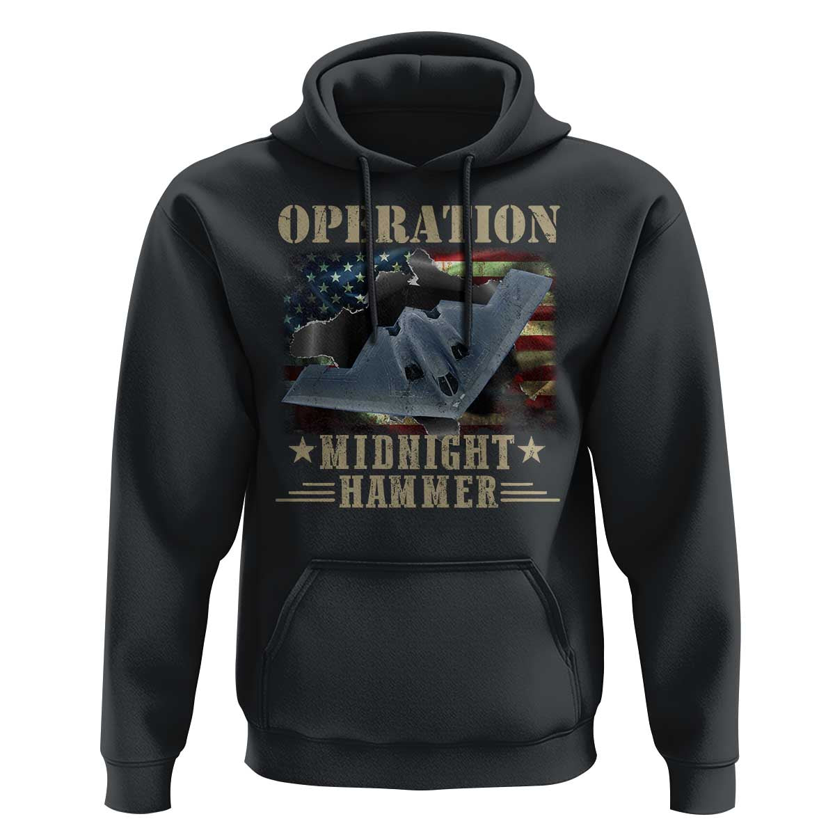 Operation Midnight Hammer Hoodie Bomber Jet American Flag - Wonder Print Shop