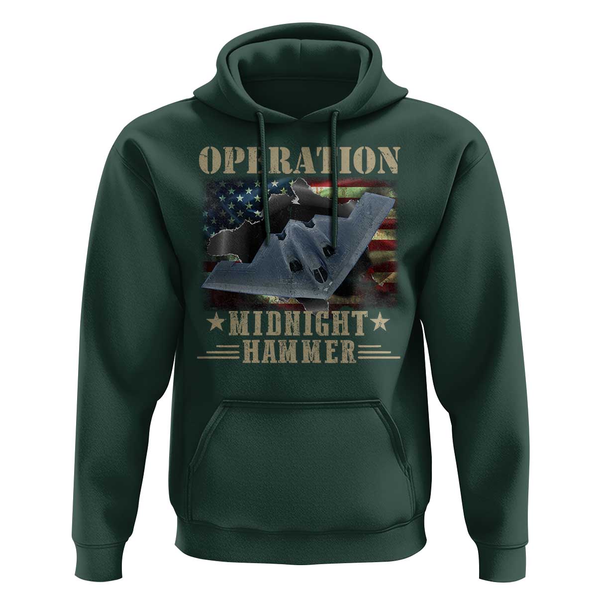 Operation Midnight Hammer Hoodie Bomber Jet American Flag - Wonder Print Shop