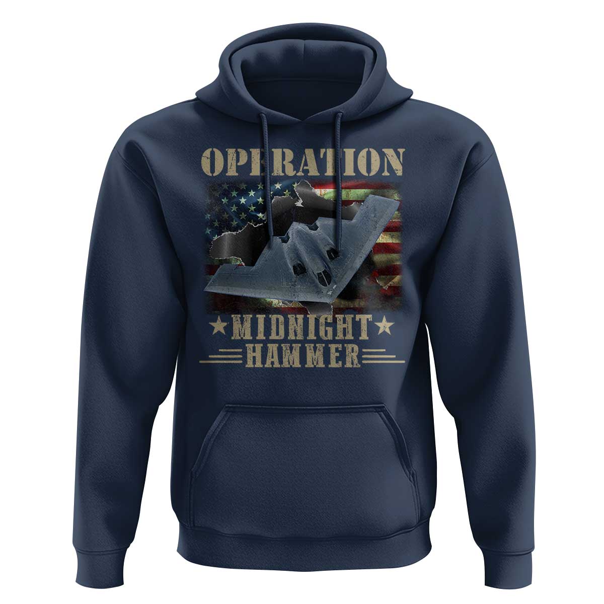 Operation Midnight Hammer Hoodie Bomber Jet American Flag - Wonder Print Shop
