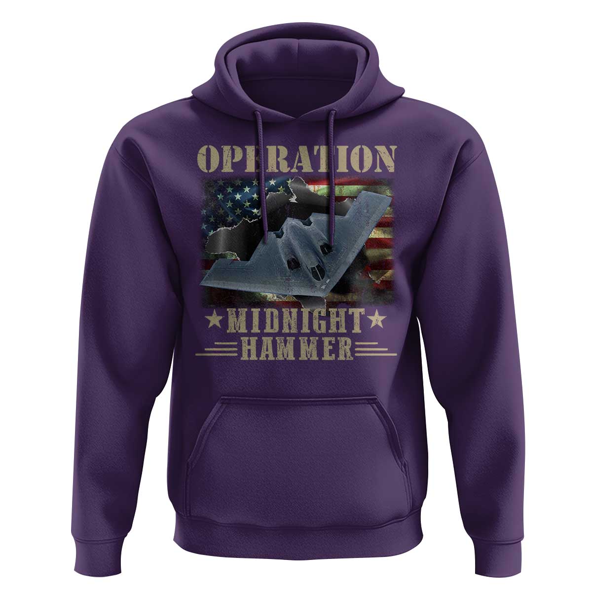 Operation Midnight Hammer Hoodie Bomber Jet American Flag - Wonder Print Shop