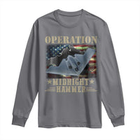 Operation Midnight Hammer Long Sleeve Shirt Bomber Jet American Flag - Wonder Print Shop