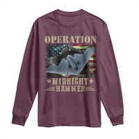Operation Midnight Hammer Long Sleeve Shirt Bomber Jet American Flag - Wonder Print Shop