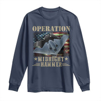 Operation Midnight Hammer Long Sleeve Shirt Bomber Jet American Flag - Wonder Print Shop