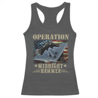 Operation Midnight Hammer Racerback Tank Top Bomber Jet American Flag - Wonder Print Shop