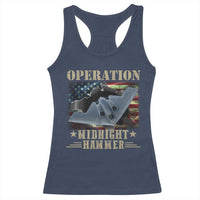 Operation Midnight Hammer Racerback Tank Top Bomber Jet American Flag - Wonder Print Shop