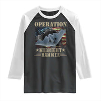 Operation Midnight Hammer Raglan Shirt Bomber Jet American Flag - Wonder Print Shop
