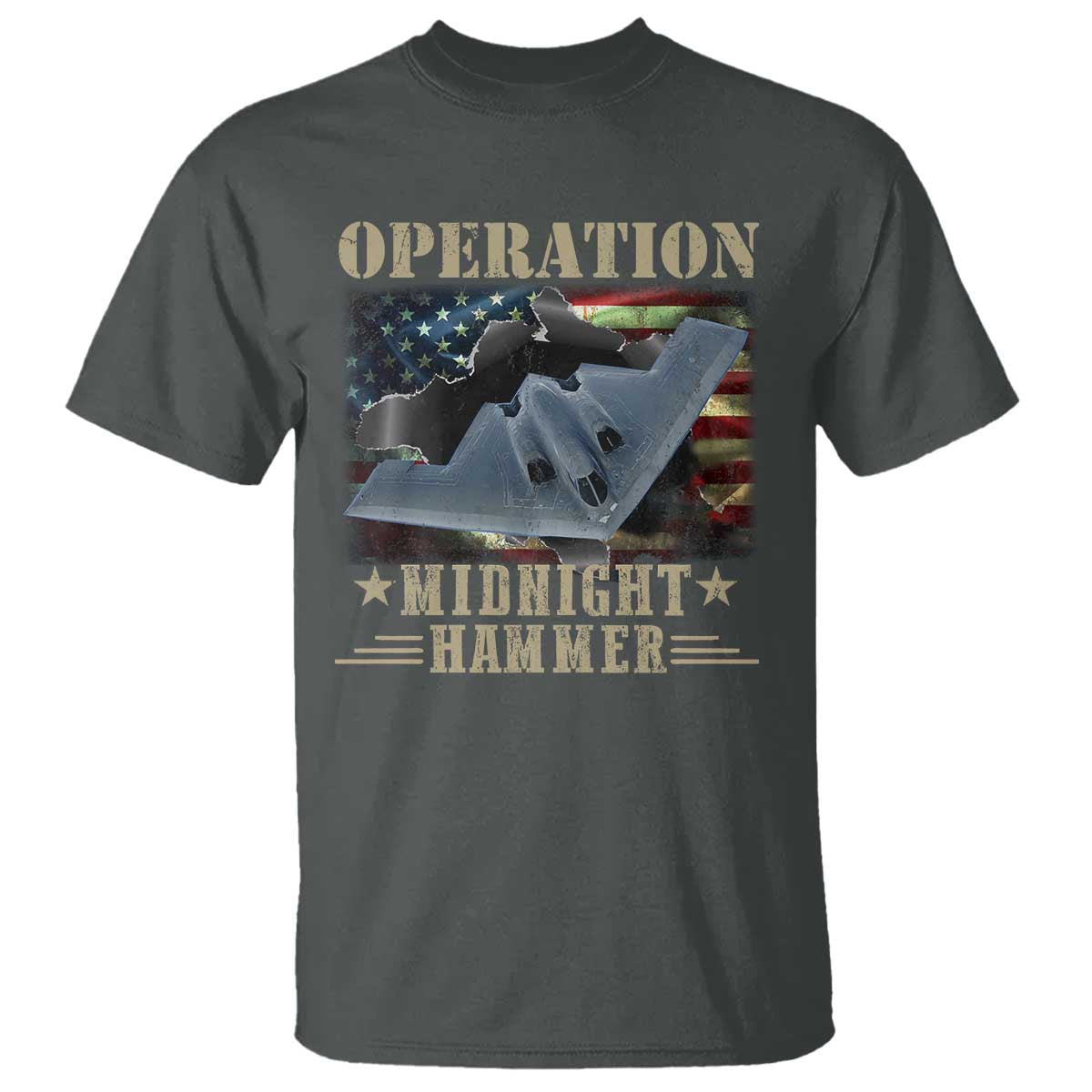 Operation Midnight Hammer T Shirt Bomber Jet American Flag - Wonder Print Shop