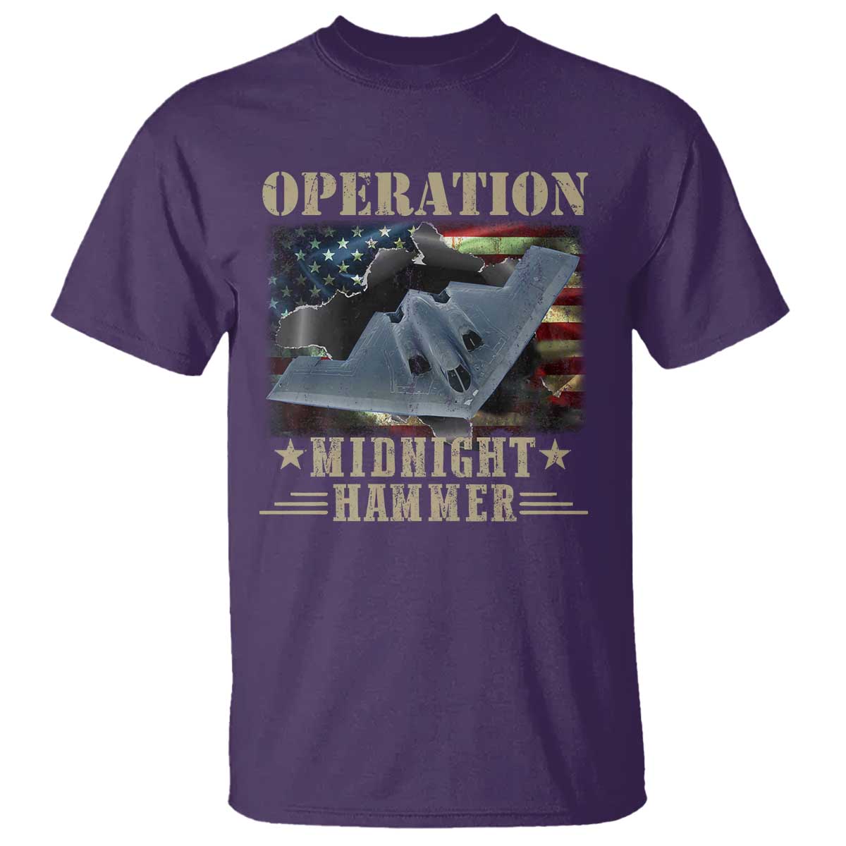 Operation Midnight Hammer T Shirt Bomber Jet American Flag - Wonder Print Shop
