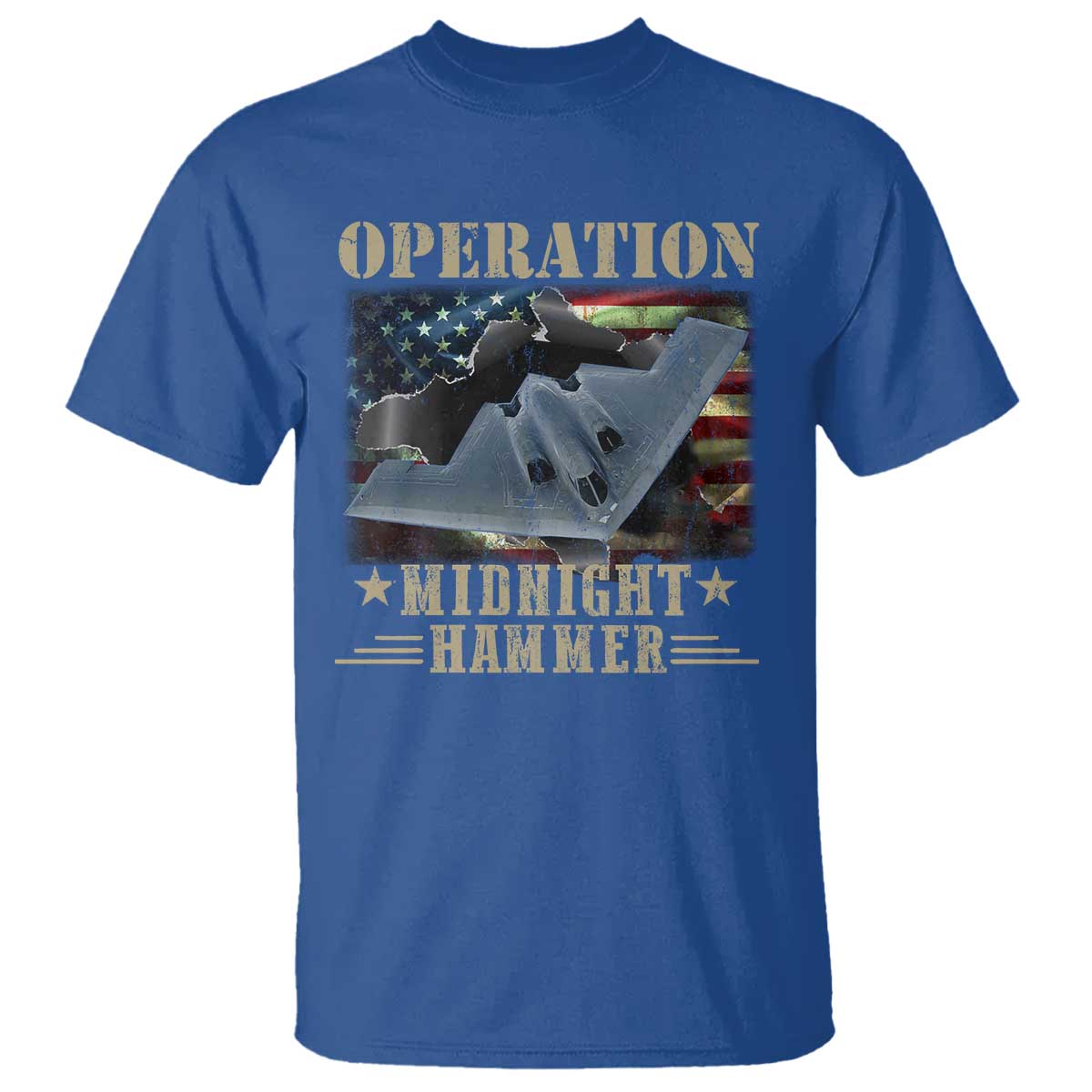 Operation Midnight Hammer T Shirt Bomber Jet American Flag - Wonder Print Shop