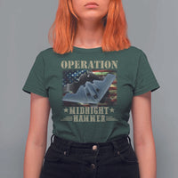 Operation Midnight Hammer T Shirt For Women Bomber Jet American Flag - Wonder Print Shop