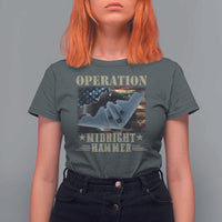 Operation Midnight Hammer T Shirt For Women Bomber Jet American Flag - Wonder Print Shop