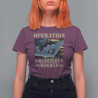 Operation Midnight Hammer T Shirt For Women Bomber Jet American Flag - Wonder Print Shop