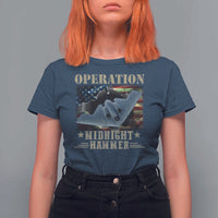 Operation Midnight Hammer T Shirt For Women Bomber Jet American Flag - Wonder Print Shop